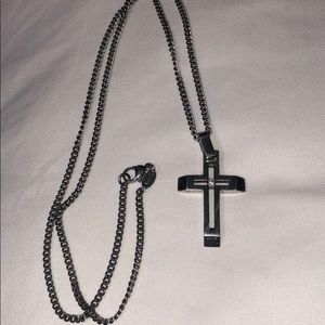 Sterling Silver Diamond Cross